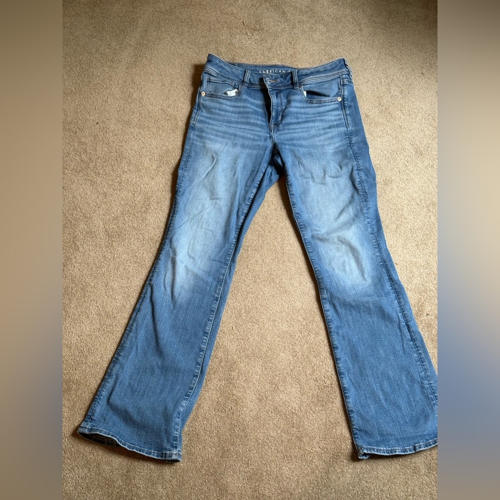 American Eagle Outfitters Blue Kick Bootcut Jeans